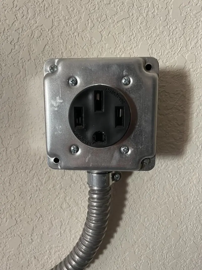 NEMA 14-50 outlet installed for Electrical Panel Upgrade in Haskell